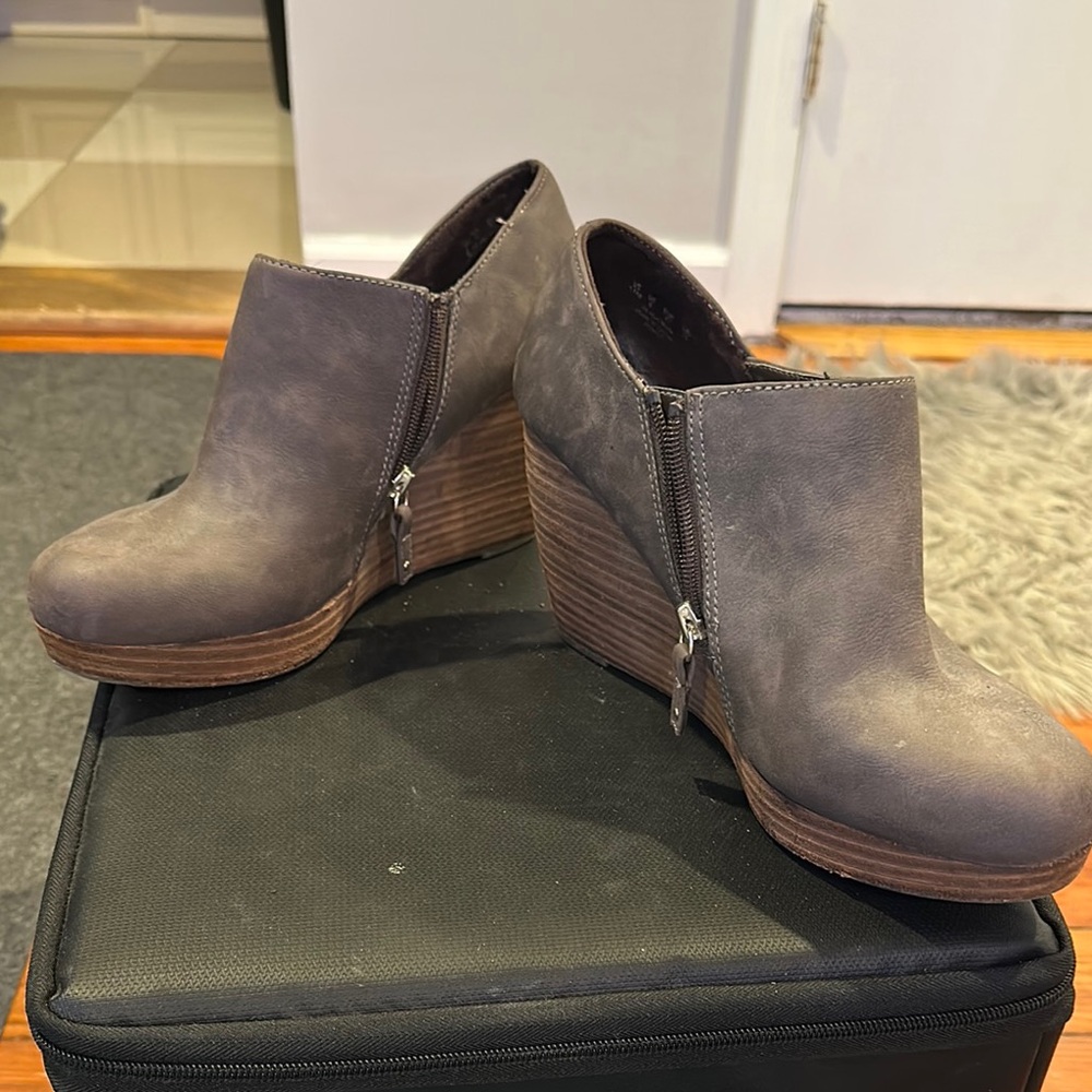 Brown Wedge Ankle Boots
